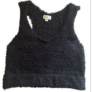 POL Soft Fuzzy Racerback Tank Top NWOT